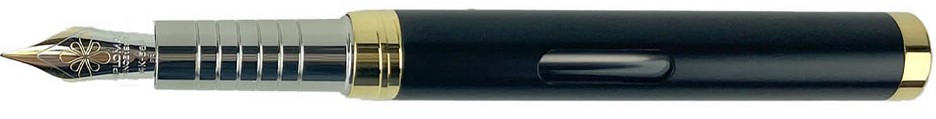 Diplomat Nexus Black & Gold Fountain Pen 14K Nib 